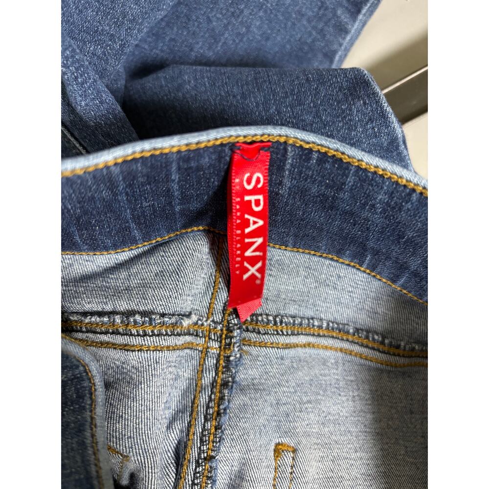 Spanx Medium Raw Hem Pull On Stretch Skinny Straight Leg Jeggings - Picture 6 of 6